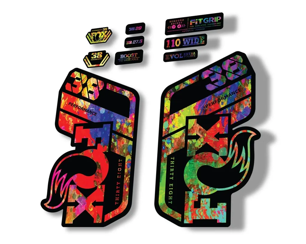 FOX 38 Performance 2021 Forks Suspension Factory Decal Sticker Oil Slick - 1