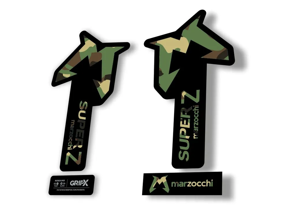 Marzocchi SUPER Z 2025 Fork Suspension Sticker Decal KitAdhesive Camo - 1