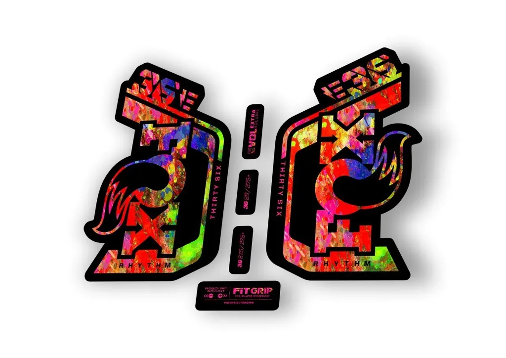 Fox 36 Rhythm E Bike 2024Fork Suspension Factory Decal Sticker Adhesiv Oil Slick - 1