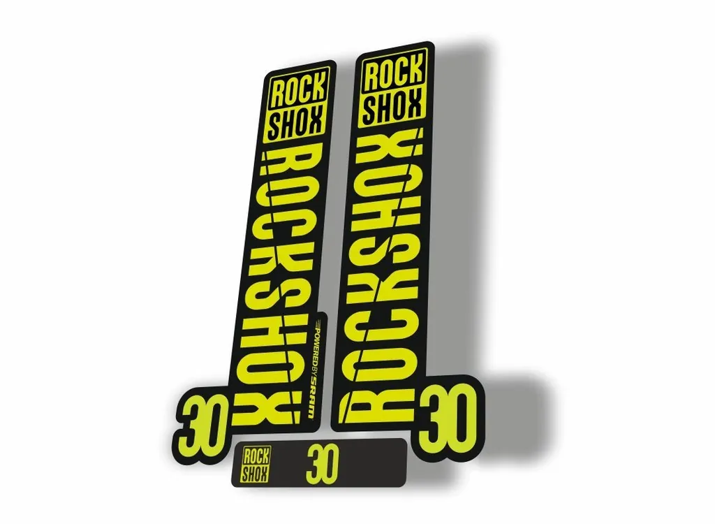 Rock Shox 30 2018 Fork Decal Mountain Bike Cycling Sticker Adhesive Lime Green - 1