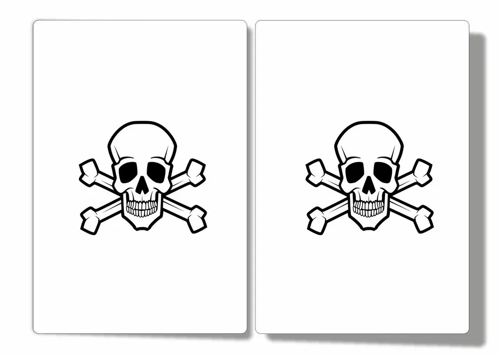 Upper Fork Custom Suspension Bike Decal Stickers Set Adhesive Skull Theme White - 1