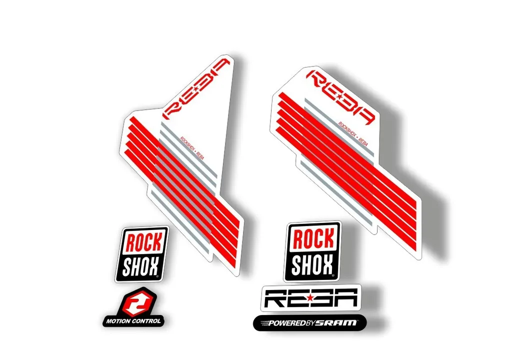 Rock Shox Reba 2009 Fork Decal Mountain Bike Cycling Sticker Adhesive White - 1