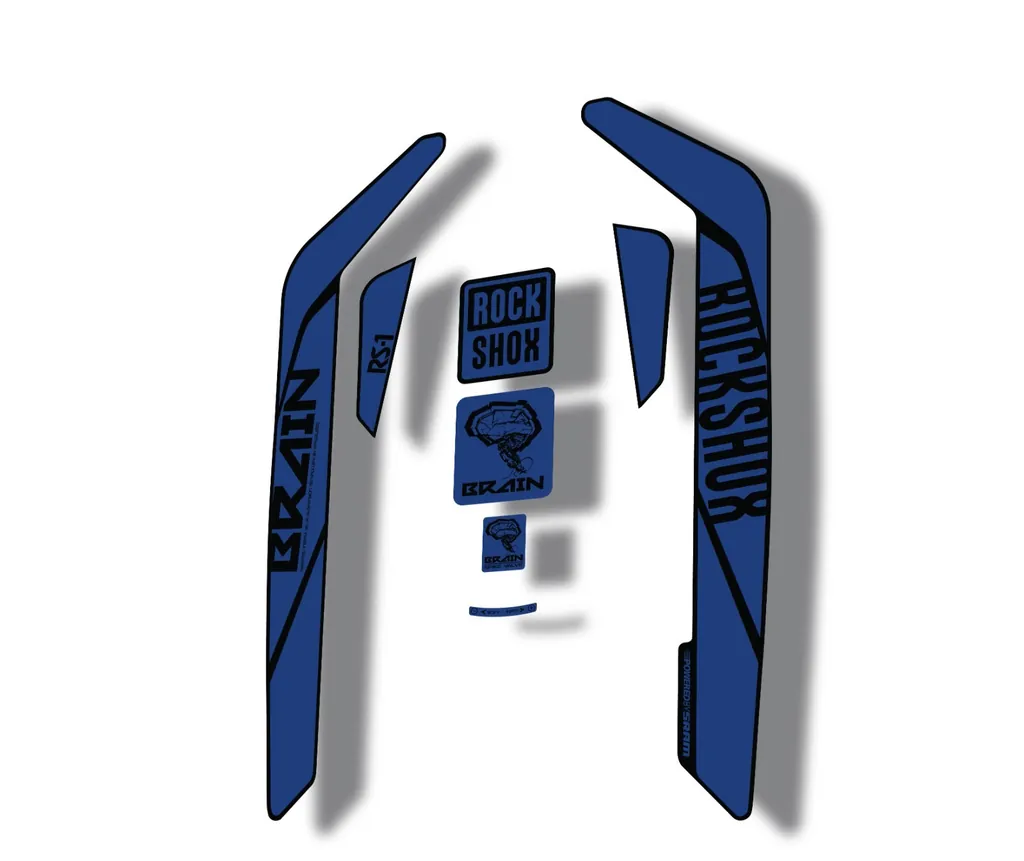 Rock Shox RS-1 Brain 2016-17 Mountain Bike Cycling Decal Sticker Adhesive D.Blue - 1