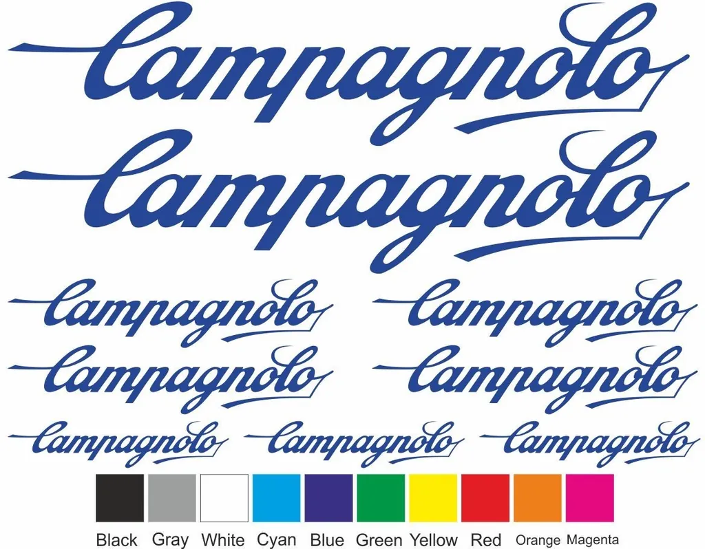 Bicycle Vinyl Frame Stickers Custom Compatible with Campagnolo - 1