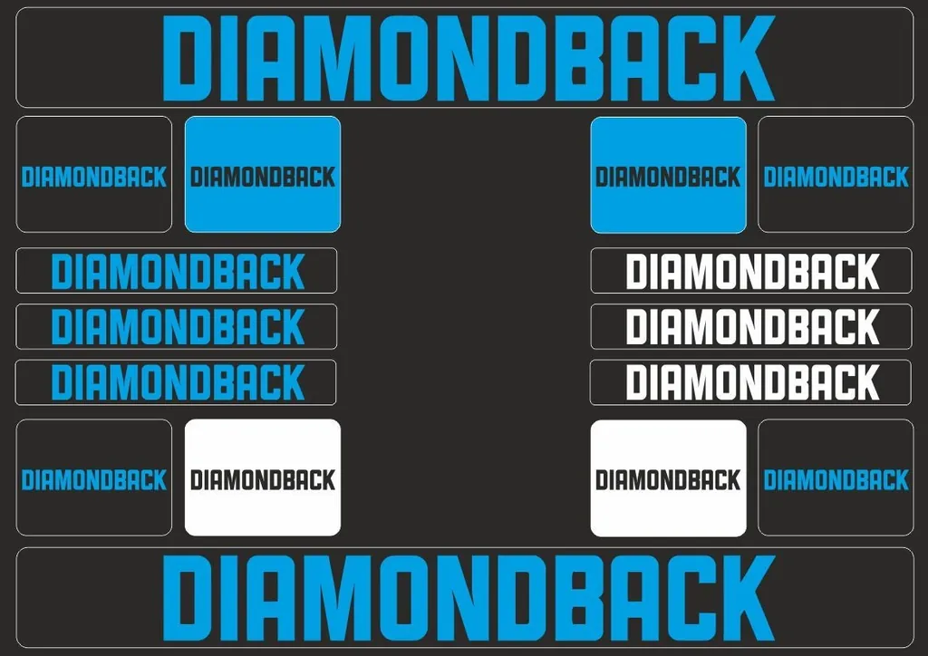 Bicycle Vinyl Frame Stickers – Compatible with DIAMONDBACK Bikes – Blue - 1