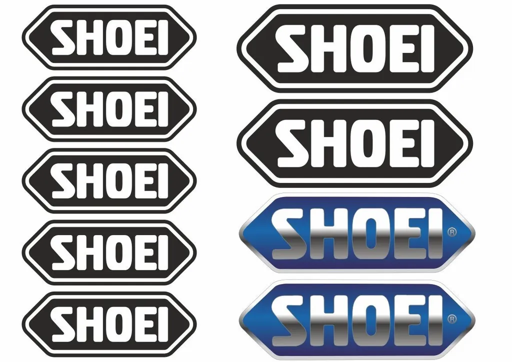 SHOEI Helmet Decals Stickers Moto Motorcycle Sponsor Sticker Sheet Adhesive 9Pcs - 1