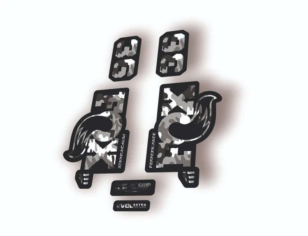 FOX 36 Performance E-Optimized 2026 Fork Factory Decal Sticker White Camo - 1