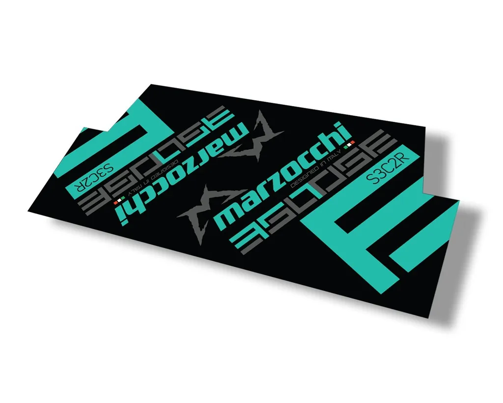 Marzocchi 350 S3C2R 2018 Rear Shock Sticker Decal Kit Adhesive Dolphin - 1