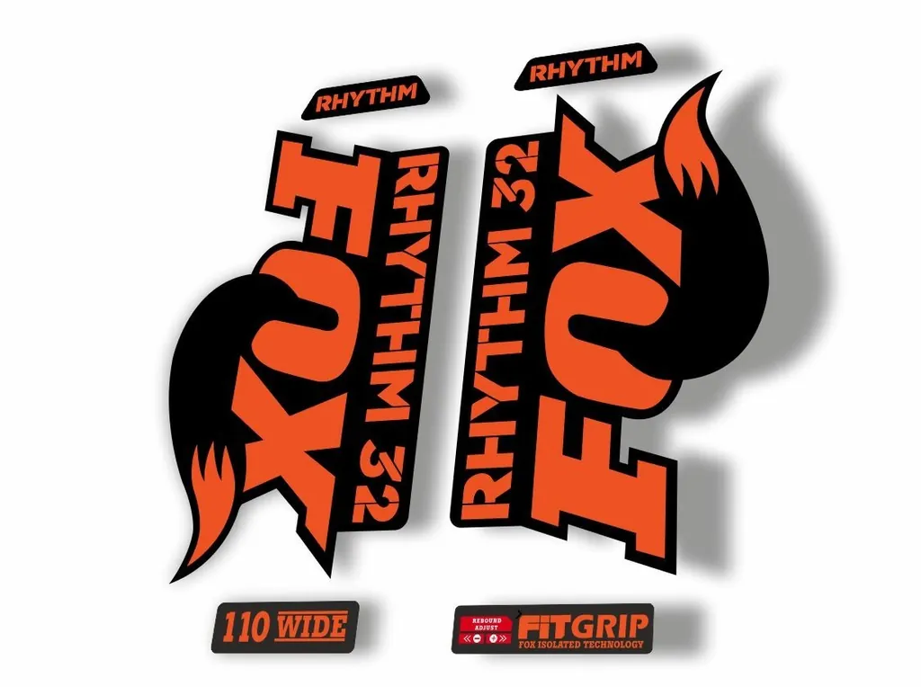 FOX 32 Rhythm 2018 Forks Suspension Factory Decal Sticker Adhesive Orange - 1