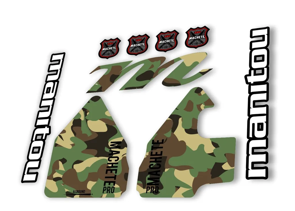 Manitou Machette 110 Pro 2020 Fork Suspension Decal Kit Sticker Camo - 1