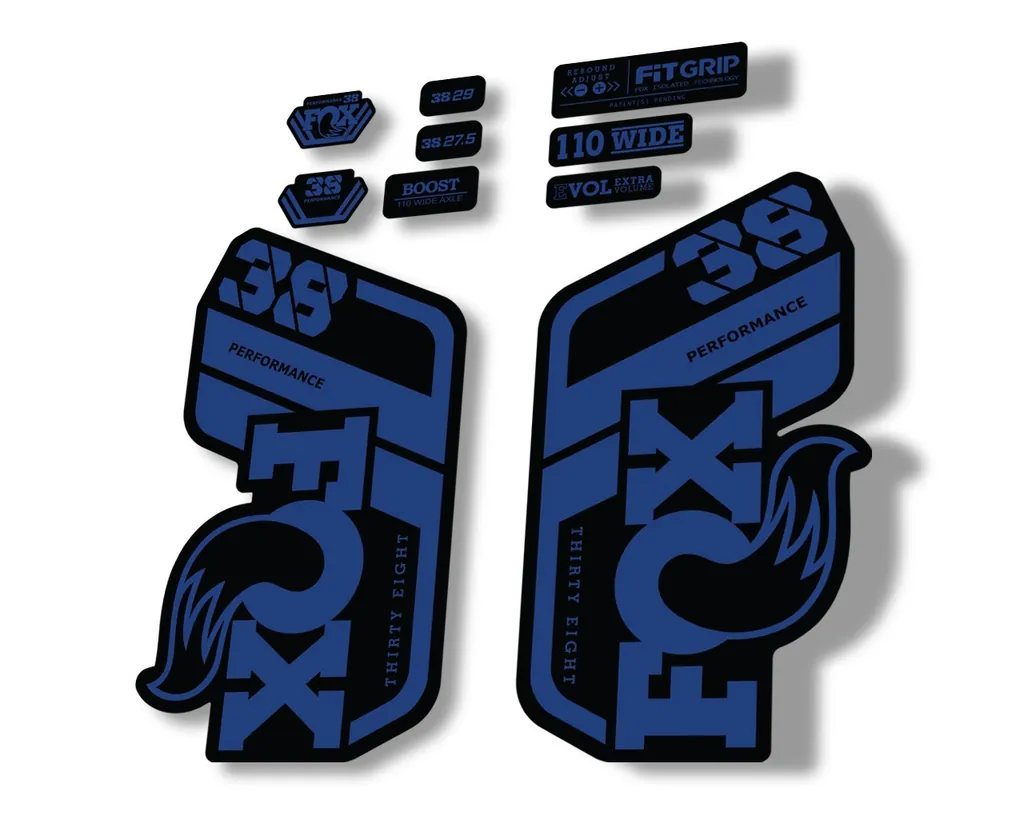 FOX 38 Performance 2021 Forks Suspension Factory Decal Sticker Dark Blue - 1