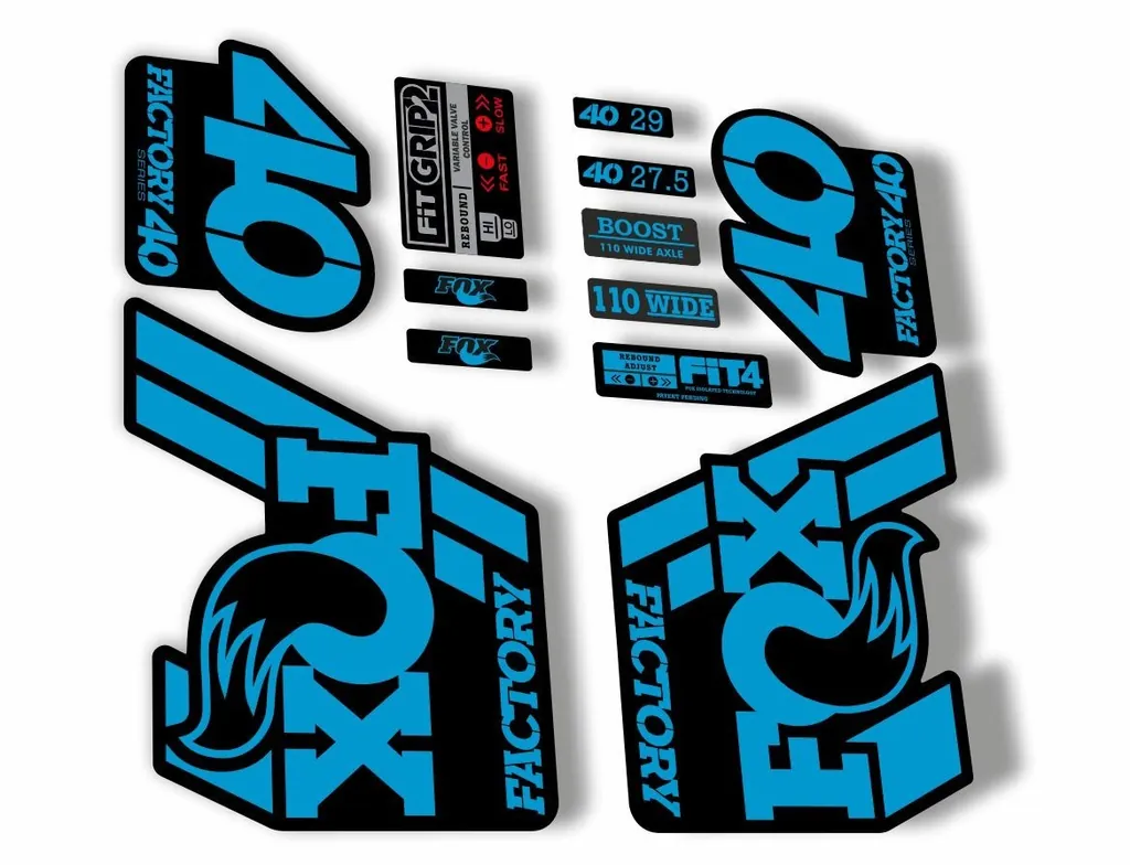 FOX 40 Float 2018-19 Forks Suspension Factory Decals Sticker Adhesive Blue - 1