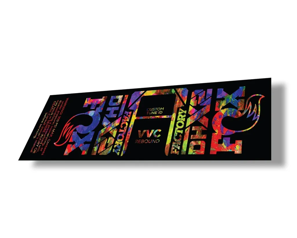FOX Float DHX2 2021 Rear Shock Suspension Factory Sticker Decal Oil Slick - 1
