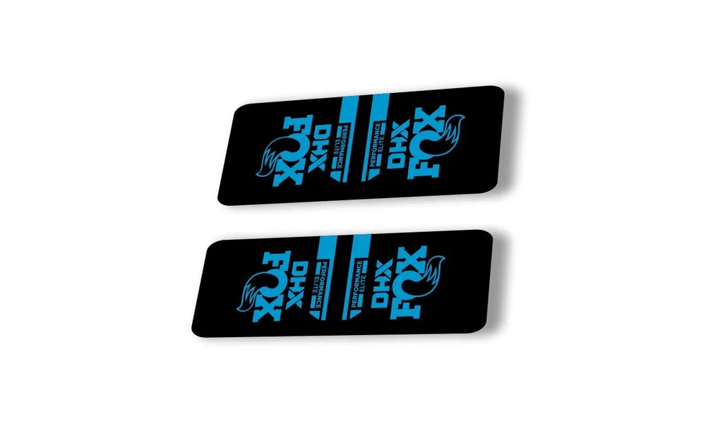 FOX DHX 2022 Performance Elite Rear Shock Suspension Sticker Decal Adhesive Blue - 1