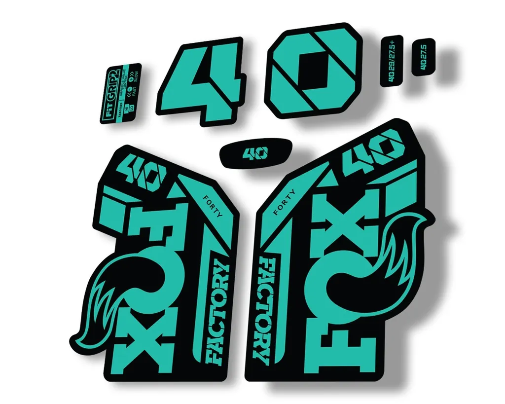 FOX 40 2021 Factory Forks Suspension Decals Sticker Set Adhesive Dolphin - 1