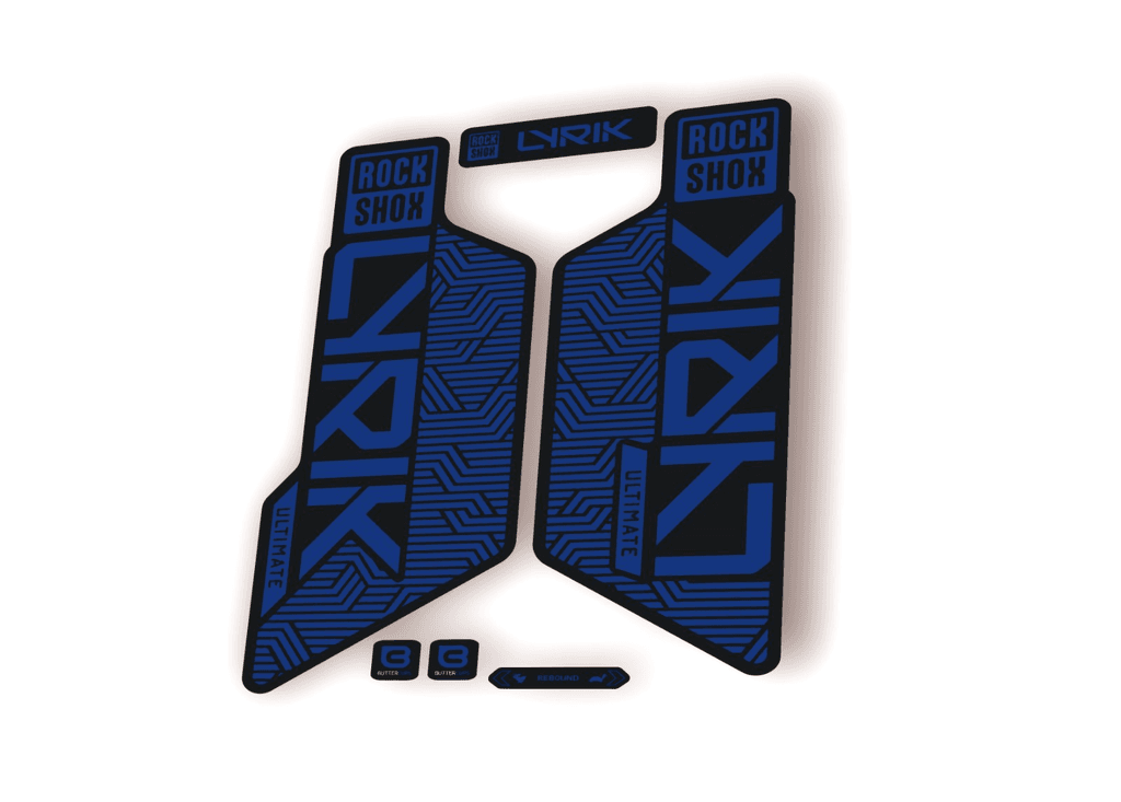 Rock Shox LYRIK ULTIMATE 2025 Flight Attendant Bike Cyclin Decal Sticker D. Blue - 1