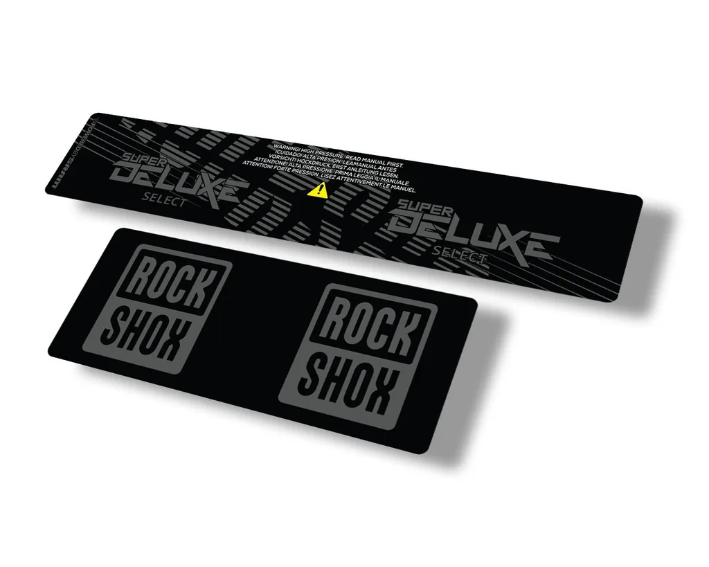 Rock Shox 2021 Super Deluxe Select Rear Shock Decal Sticker Adhesive Set Gray - 1