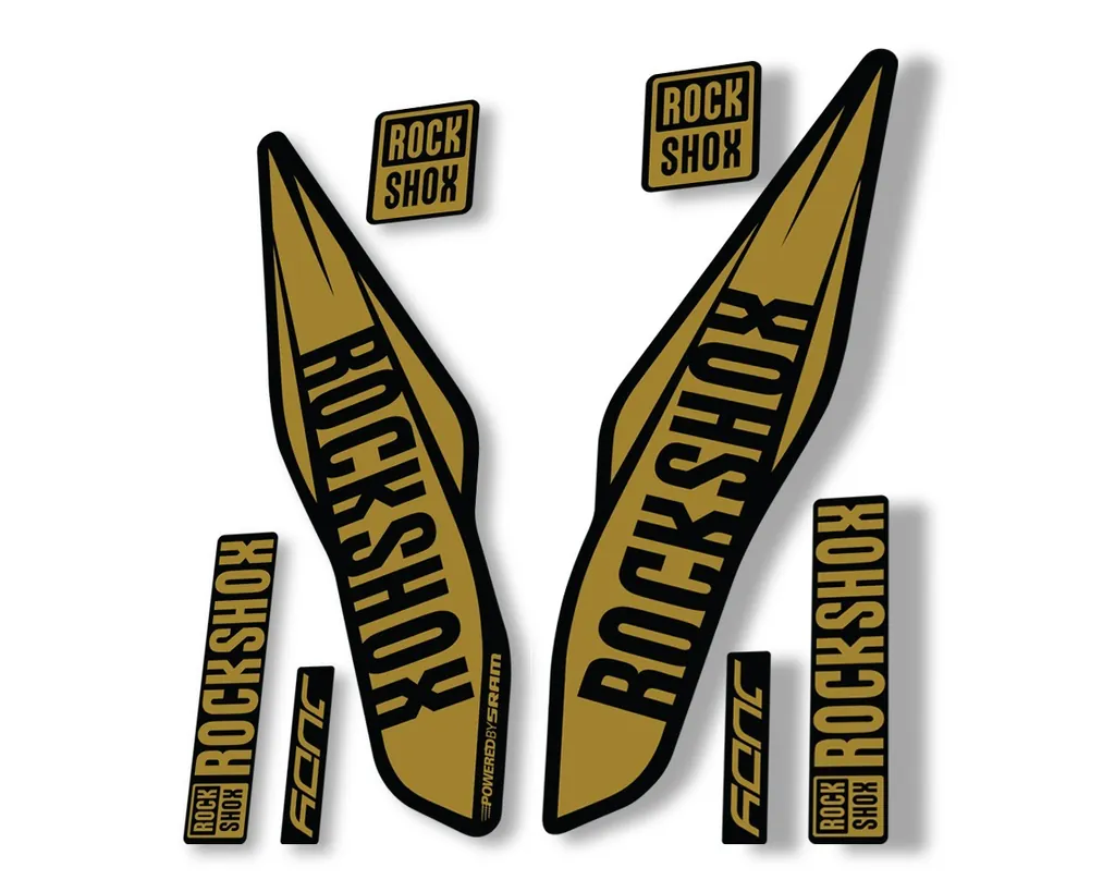 Rock Shox Judy 2017 Fork Decal Bike Cycling Sticker Adhesive Gold - 1