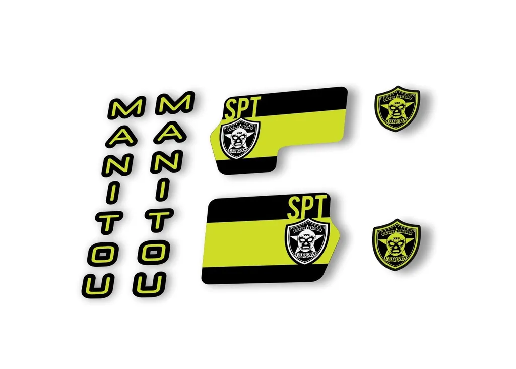 Manitou Circus Sport 2020 Fork Suspension Decal Kit Sticker Set Lime Green - 1