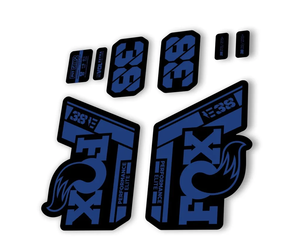 FOX 38 P. Elite E Bike 2021 Forks Suspension Factory Decal Sticker Dark Blue - 1