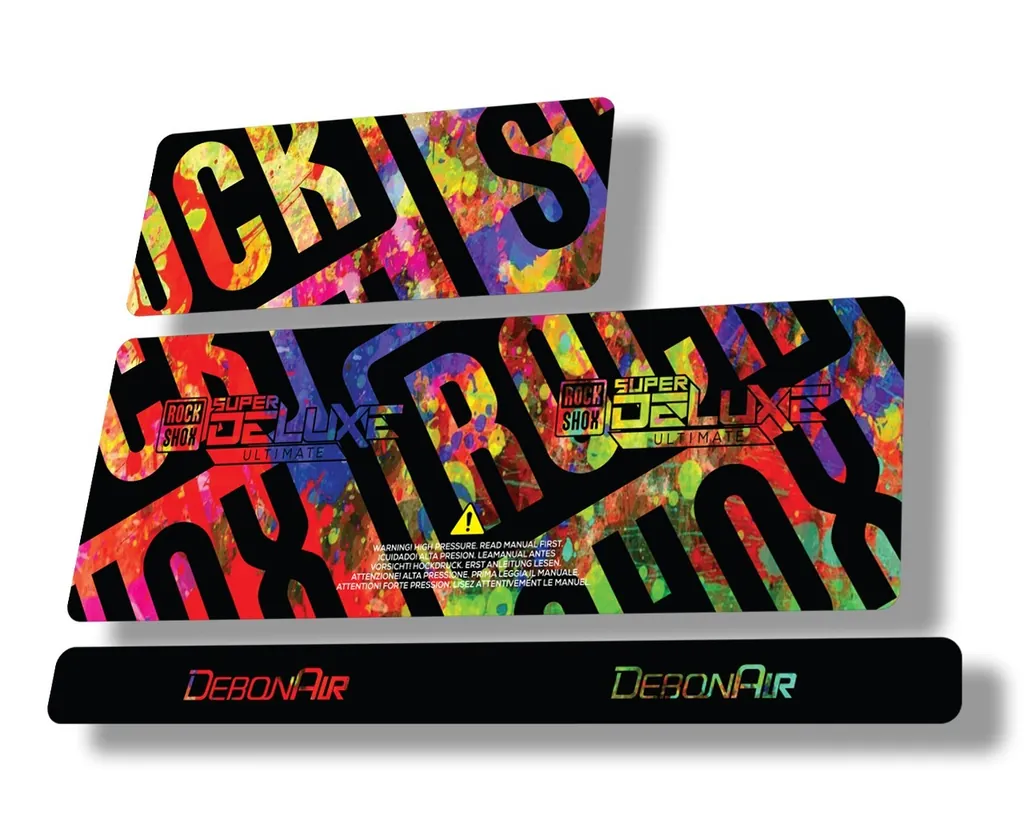 Rock Shox 2020 Super Deluxe Ultimate Rear Shock Decal Sticker Adhesiv Oil Slick - 1