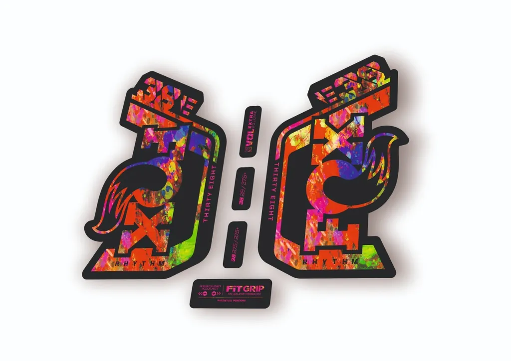 Fox 38 Rhythm E Bike 2024 Fork Suspension Factory Decal Sticker Oil Slick - 1