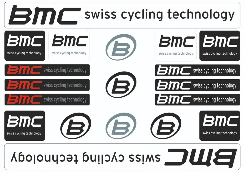 Bicycle Vinyl Frame Stickers Custom Compatible with BMC Black - 1
