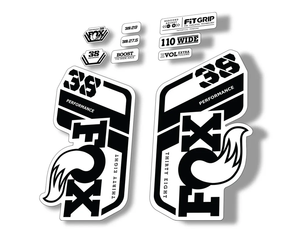 FOX 38 Performance 2021 Forks Suspension Factory Decal Sticker Black - 1