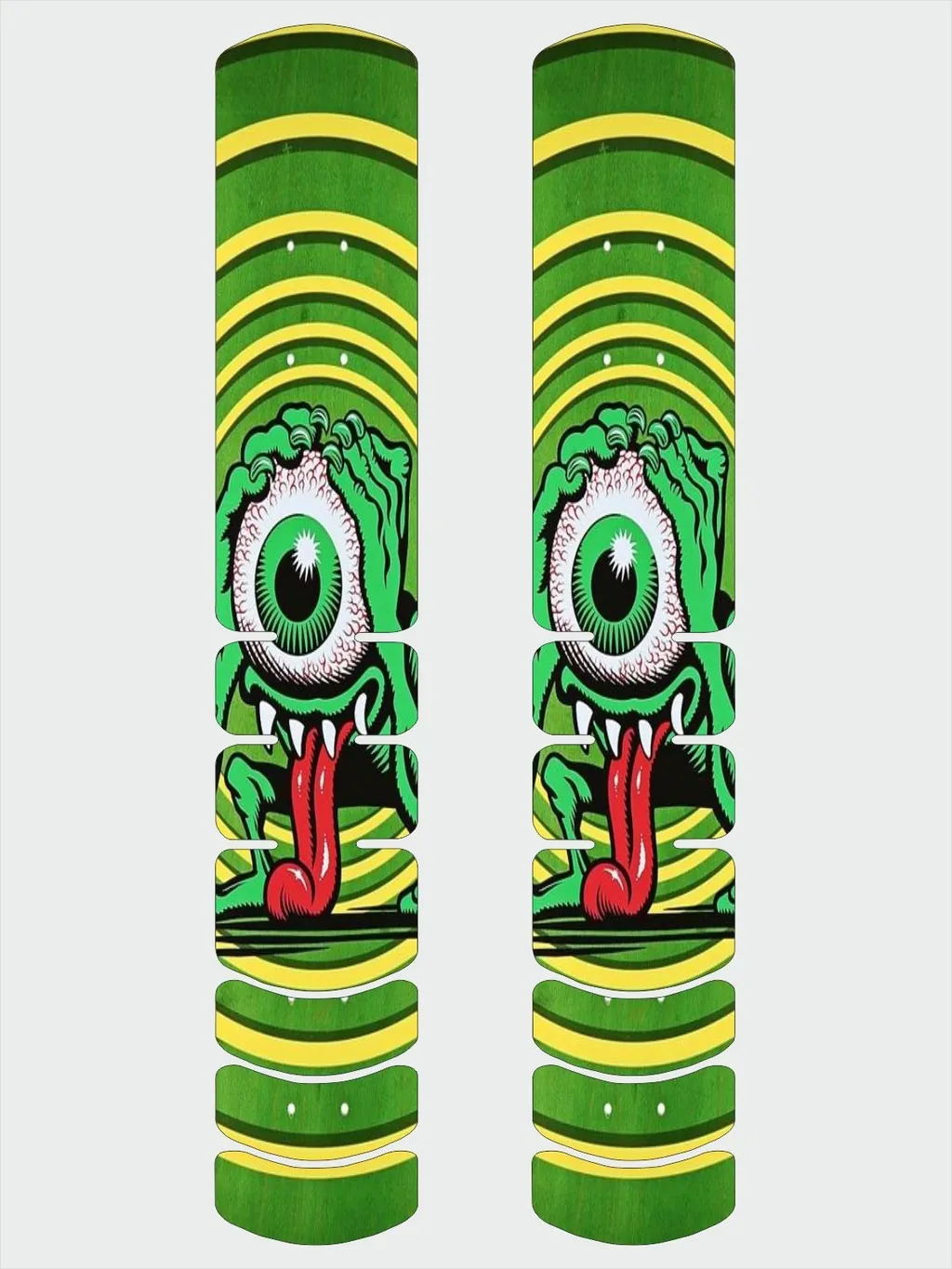 Frame Protector Illustrated Adhesive Sticker Large Bicycle Decal Eye Theme - 1