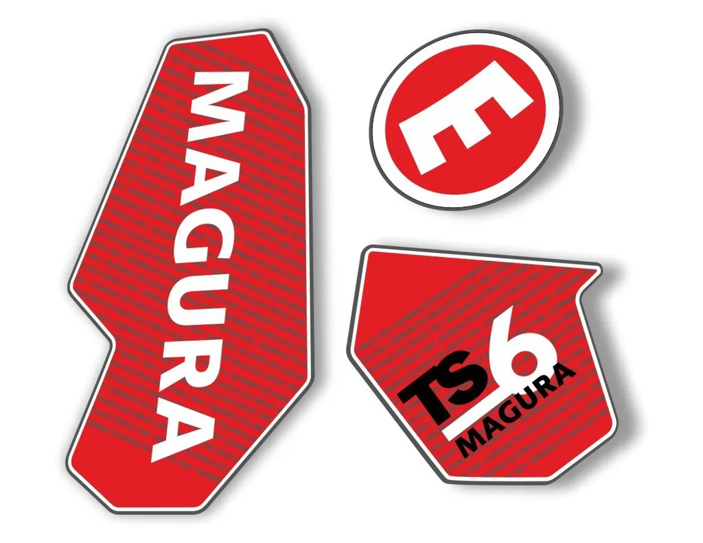 MAGURA TS6 Suspension Decal Kit Sticker Adhesive Aufkleber Red - 1