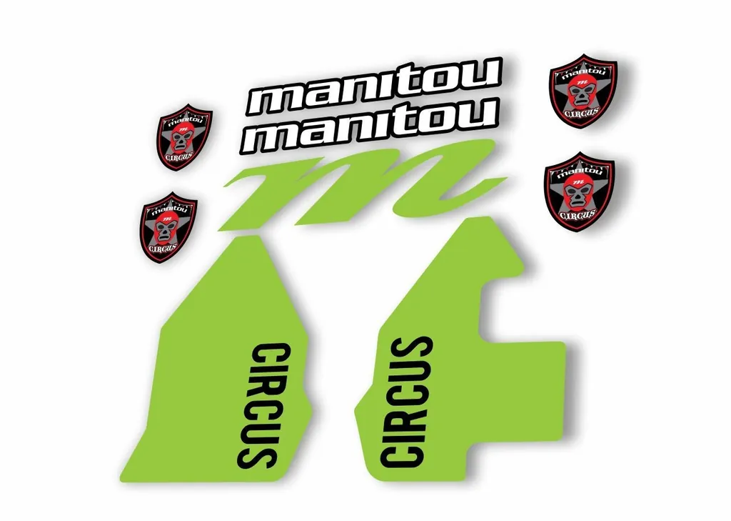 Manitou CIRCUS 2018 Fork Suspension Decal Kit Sticker Green - 1