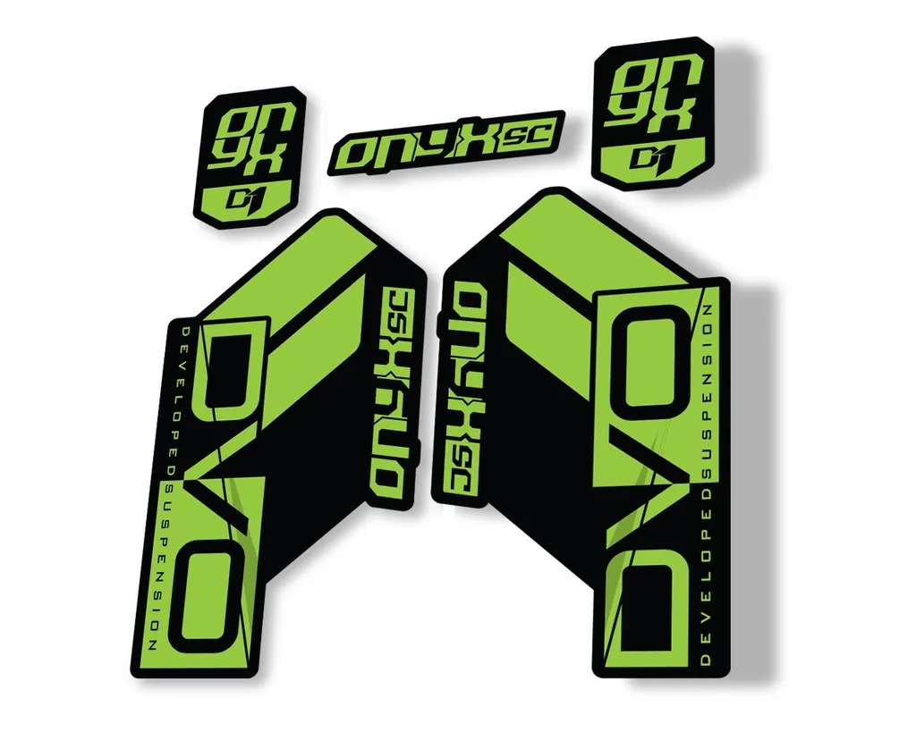 DVO Onyx SC D1 2019 Fork Suspension Sticker Factory Decal Adhesive Green - 1