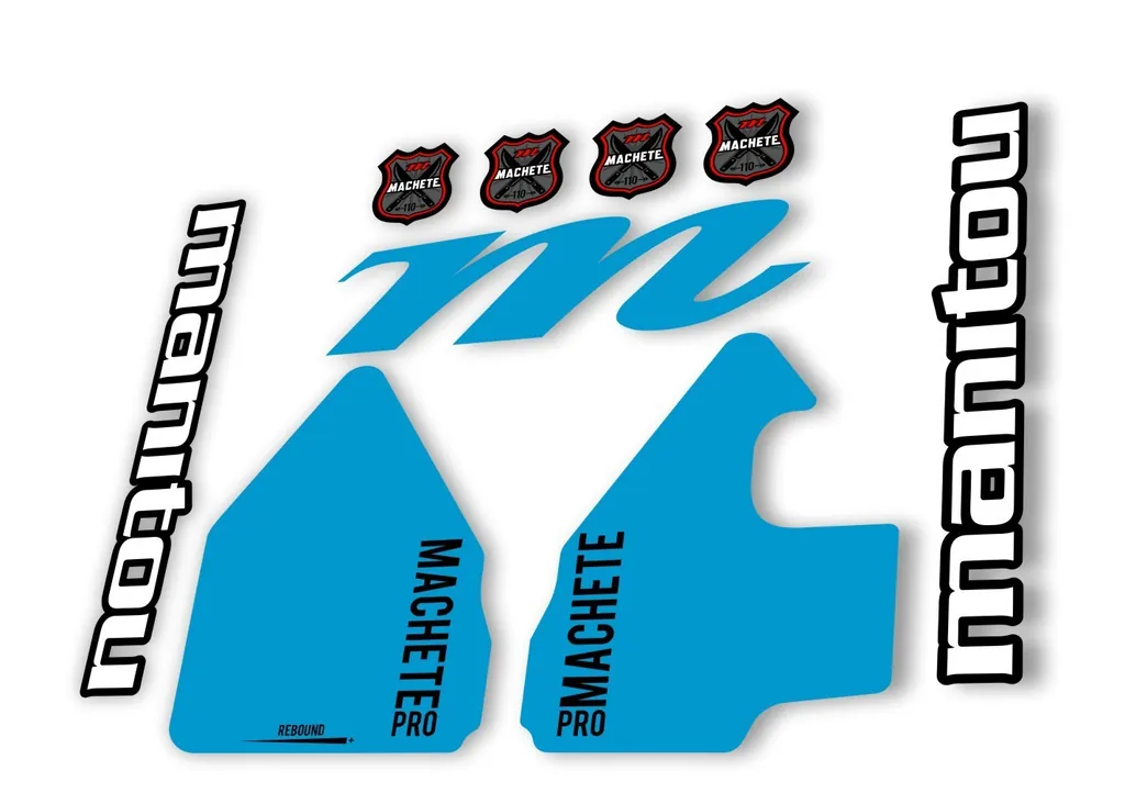 Manitou Machette 110 Pro 2020 Fork Suspension Decal Kit Sticker Blue - 1