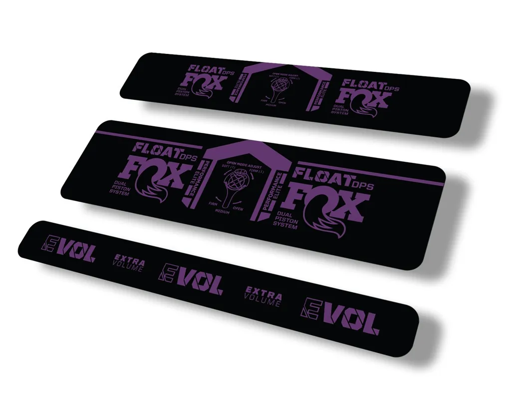 FOX Float DPS 2021 Performance Elite Rear Shock Suspension Sticker Decal Purple - 1