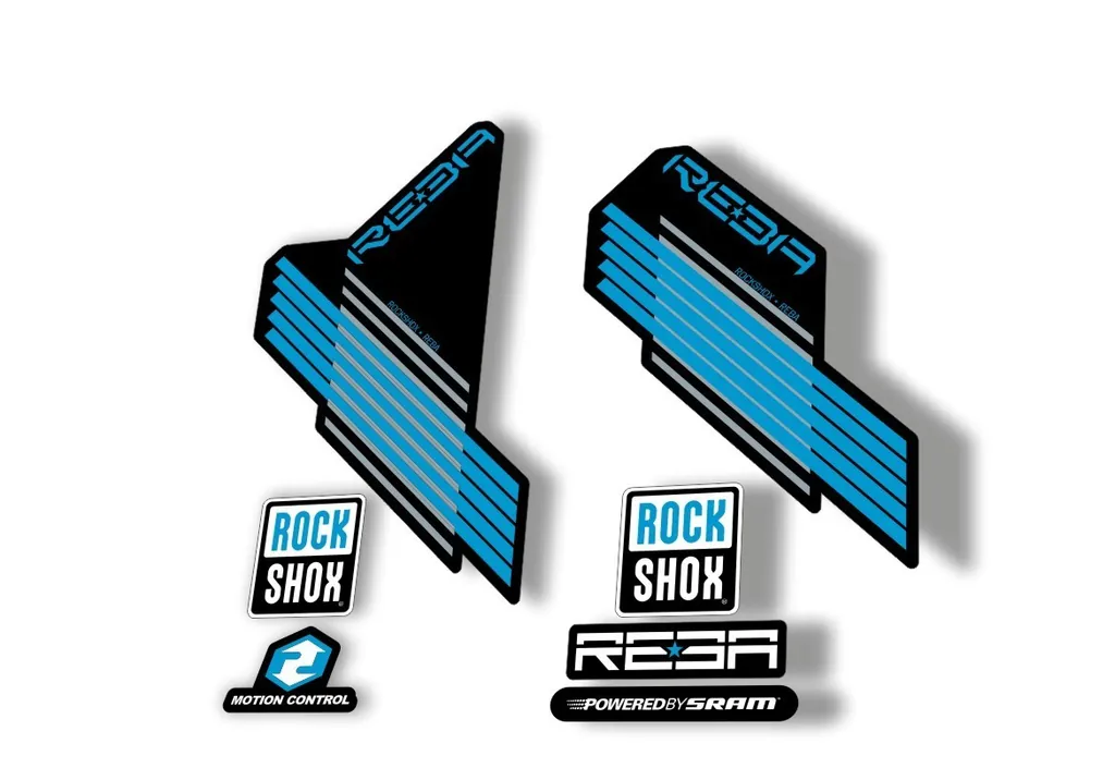 Rock Shox Reba 2009 Fork Decal Mountain Bike Cycling Sticker Adhesive Blue - 1