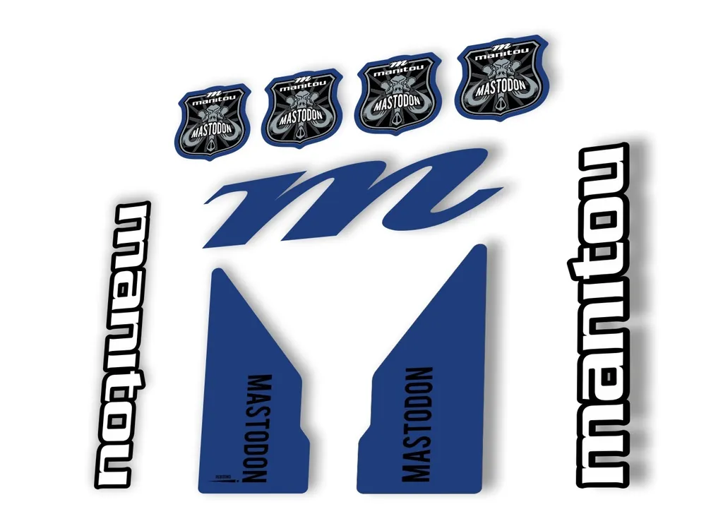 Manitou Mastadon 2017 Fork Suspension Decal Kit Sticker Set Dark Blue - 1