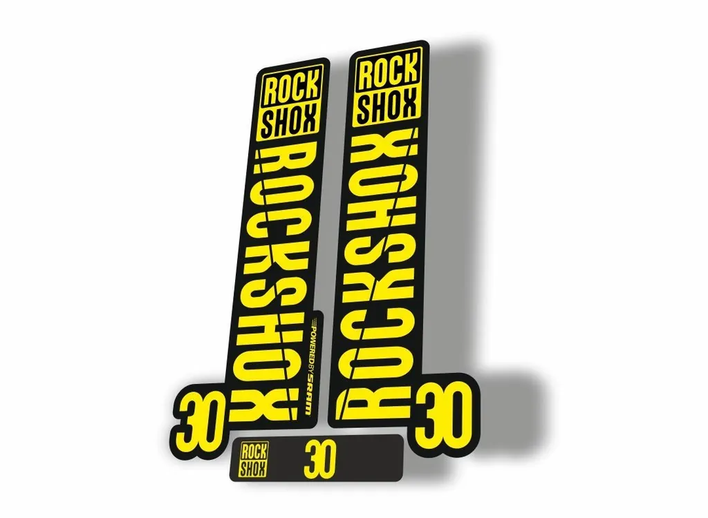 Rock Shox 30 2018 Fork Decal Mountain Bike Cycling Sticker Adhesive Yellow - 1