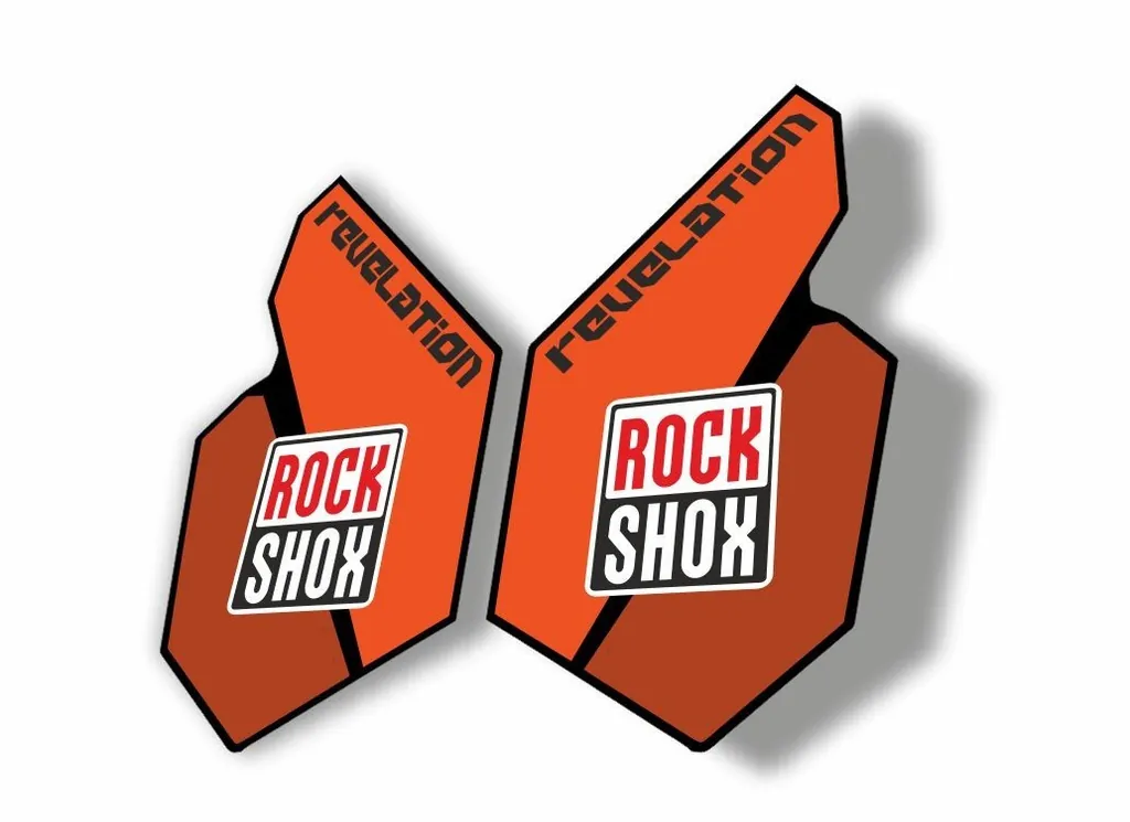 Rock Shox REVELATION 2012 Mountain Bike Cycling Decal Sticker Adhesive Orange - 1