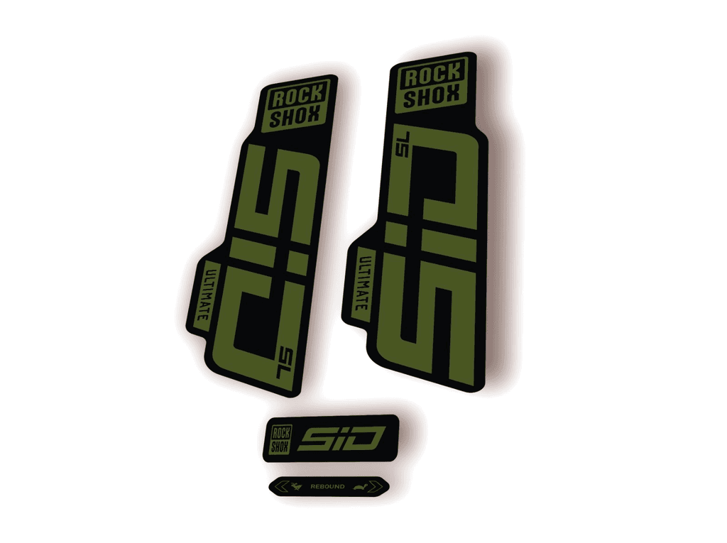 Rock Shox SID SL Ultimate 2024 Fork Decal MTB Cycling Sticker Kit Olive - 1