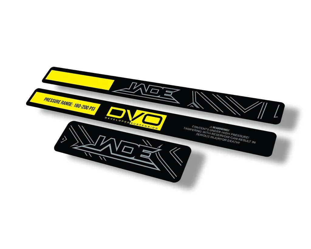 DVO Jade Coil 2020 Rear Shock Suspension Sticker Factory Decal Adhesive Yellow - 1