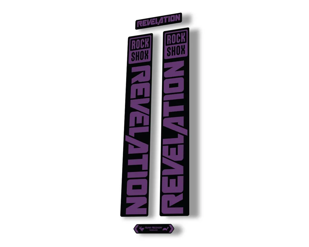 Rock Shox REVELATION 2021 Fork Decal Mountain Bike Sticker Adhesive Purple - 1