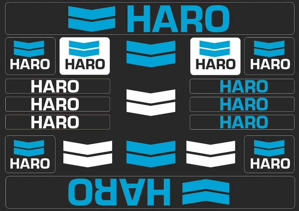 Bicycle Vinyl Frame Stickers – Compatible with HARO Bikes – Blue - 1