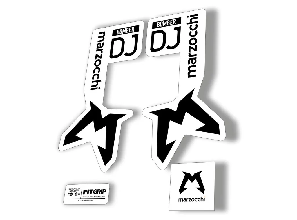 Marzocchi Bomber DJ 2025 Fork Suspension Sticker Decal Kit Adhesive Black - 1