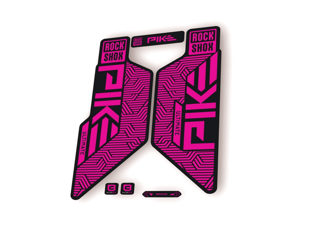 Rock Shox PIKE ULTIMATE 2025 Flight Attendant Bike Cycling Decal Sticker Pink - 1