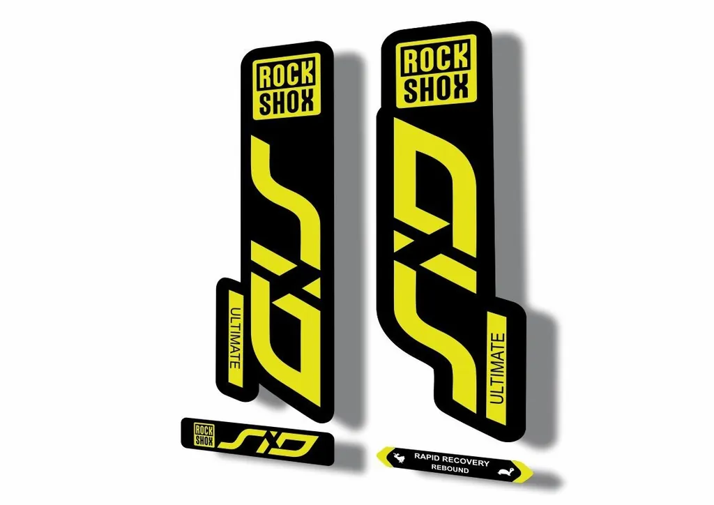 Rock Shox SID 2020 ULTIMATE Mountain Bike Cycling Decal Adhesive Sticker Yellow - 1