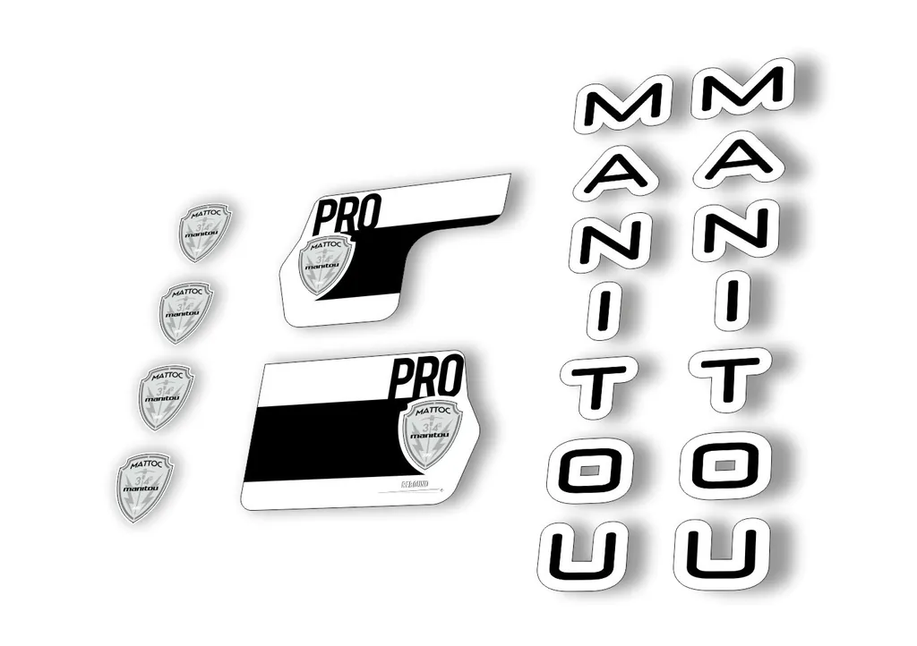Manitou Mattoc Pro 2020 Fork Suspension Decal Kit Sticker Set Black - 1