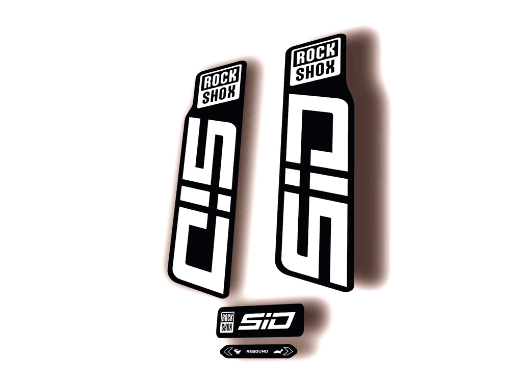 Rock Shox SID 2024 Fork Decal Mountain Bike Cycling Sticker Kit White - 1
