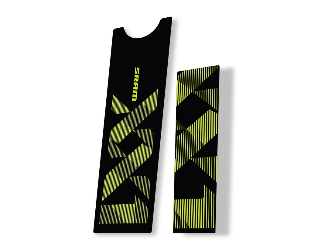 Crank Set Stickers Decals MTB Sram XX1 Eagle Dub 2018 Bicycle 2Pcs Lime Green - 1