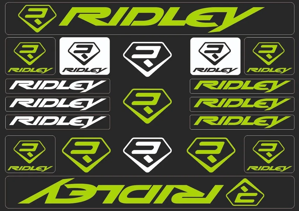 Bicycle Vinyl Stickers – Compatible with RIDLEY Bikes – Green - 1