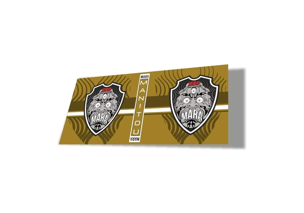 Manitou Mara 2020 Rear Shock Suspension Factory Sticker Decal Gold - 1